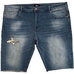 NOVAMEN Jean Shorts Men’s Size 42 Blue Denim Distressed Casual